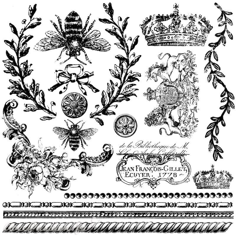 Tampons IOD Clear Stamps Queen Bee 16 pièces