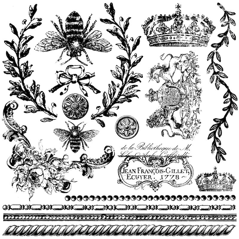 Tampons IOD Clear Stamps Queen Bee 16 pièces