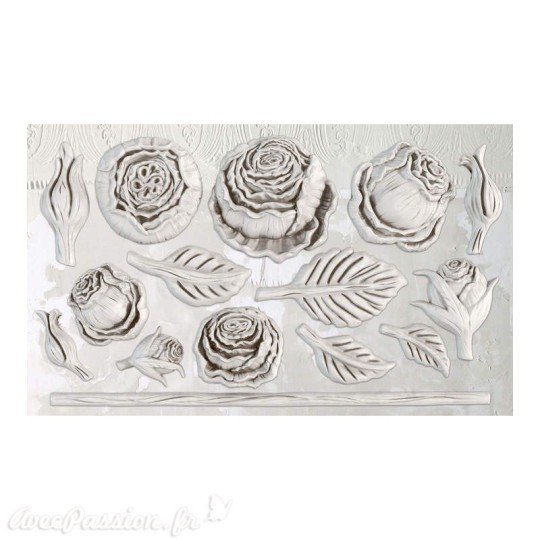 Moule décoratif IOD Iron Orchid Designs en silicone HEIRLOOM ROSES