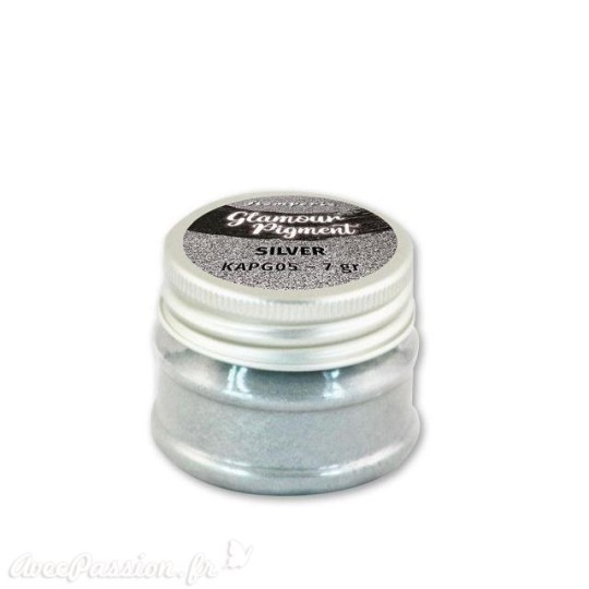 Pigments en poudre argent glamour Stamperia