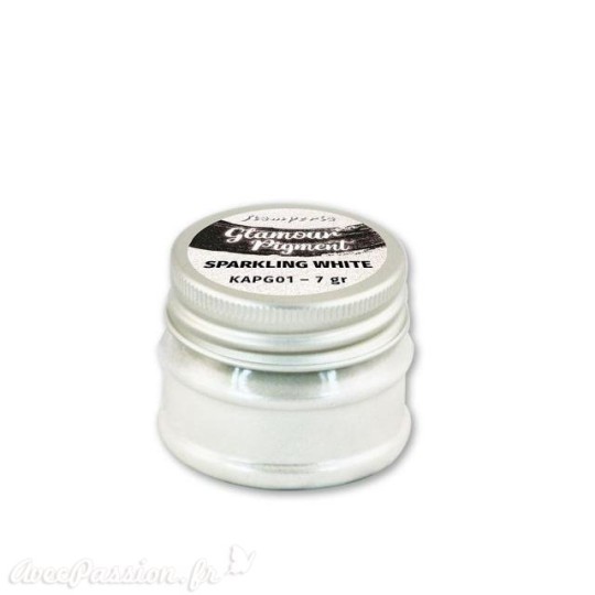 Pigments en poudre blanc glamour Stamperia