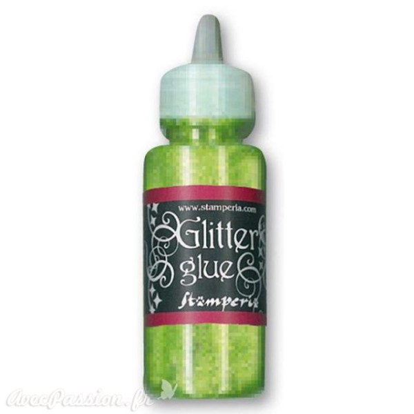 Colle pailletée Stamperia Glitter glue vert émeraude /