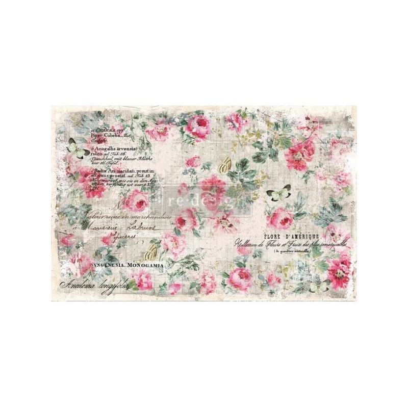 Papier de murier mulberry imprimé Redesign 48x76cm Floral Wallpaper