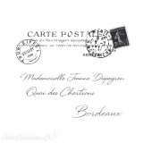 Transfert pelliculable Amatxi fabrication française Carte postale 38x47cm