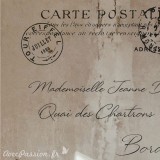 Transfert pelliculable Amatxi fabrication française Carte postale 38x47cm