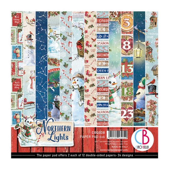 Papier scrapbooking 15x15 assortiment Ciao Bella Northern Lights12f Papier scrapbooking 15x15 assortiment Ciao Bella Northern Lights12f