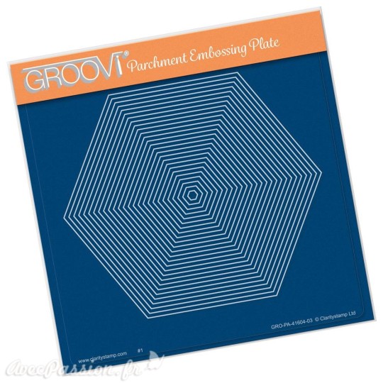 Groovi gabarit parchemin hexagone 15x15cm
