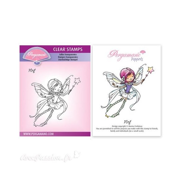 Tampon Pergamano Marina Fedotova clear stamps Ping