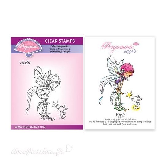 Tampon Pergamano Marina Fedotova clear stamps Pippin