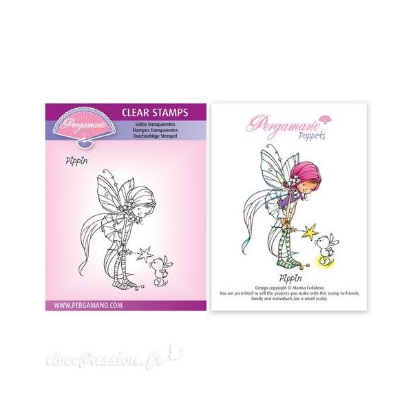 Tampon Pergamano Marina Fedotova clear stamps Pippin