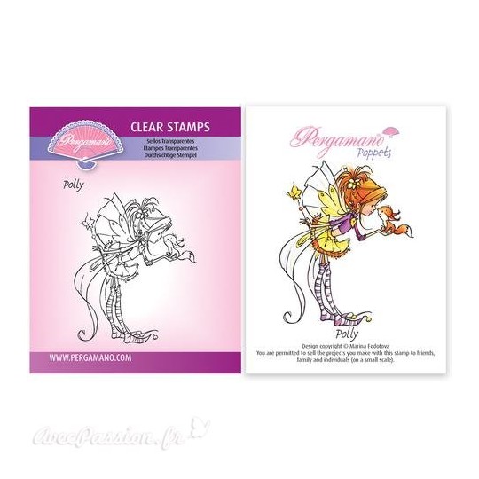 Tampon Pergamano Marina Fedotova clear stamps Polly