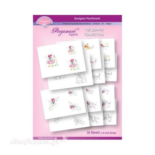 Papier parchemin A4 assortiment Marina Fedotova 36 feuilles