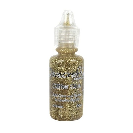 Glitter glue colle pailletée or antique 40ml