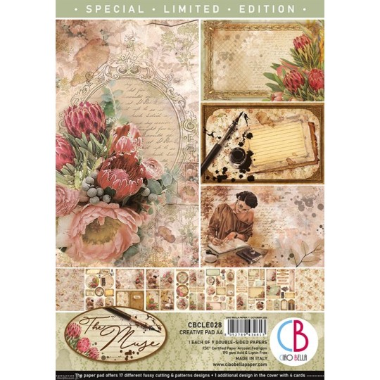 Papier scrapbooking A4 assortiment Ciao Bella the muse 9fe