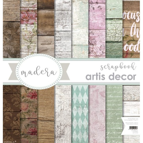 Papier scrapbooking assortiment Artis Décor Maderas 1 8fe 30x30