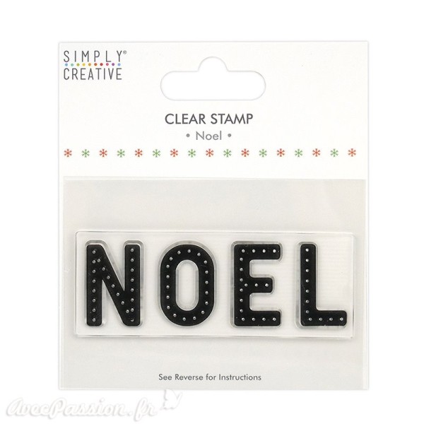 Tampon clear stamps Simply Creative Noel Large 8x3cm