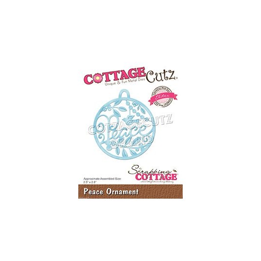 Dies découpe Cottage Cutz Peace Ornament 6cm Dies découpe Cottage Cutz Peace Ornament 6cm