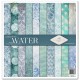 Papier scrapbooking Four elements Water assortiment 1 tag + 10 feuilles 30x30