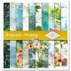 Papier scrapbooking Tropical Dreams assortiment 1 tag + 10 feuilles 30x30