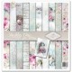 Papier scrapbooking Shabby Chic for Spring assortiment 1 tag + 10 feuilles 30x30