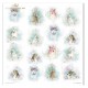 Papier scrapbooking Shabby Chic for Spring assortiment 1 tag + 10 feuilles 30x30