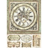 Papier de riz Stamperia 21x29,7cm Lady Vagabond Horloge et mécanismes