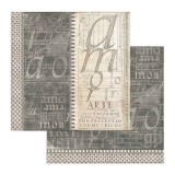 Papier scrapbooking assortiment Stamperia Calligraphie 10f recto verso 30x30