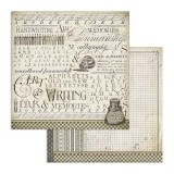 Papier scrapbooking assortiment Stamperia Calligraphie 10f recto verso 30x30