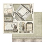 Papier scrapbooking assortiment Stamperia Calligraphie 10f recto verso 30x30
