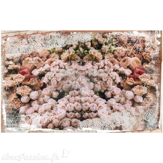 Papier de murier mulberry imprimé Redesign 48x76cm Beautiful Dream