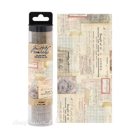 Papier de collage Tim Holtz rouleau 15cmx5.49m Document