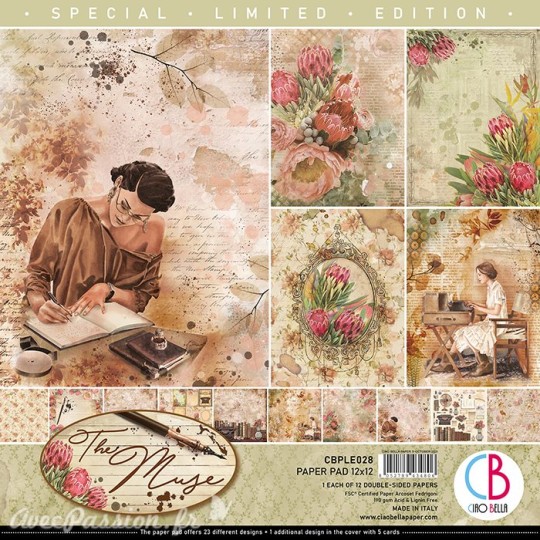 Papier scrapbooking assortiment Ciao Bella the muse 12fe 30x30 Papier scrapbooking assortiment Ciao Bella the muse 12fe 30x30