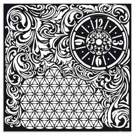 Pochoir décoratif épais Stamperia papiers peints 30x30cm