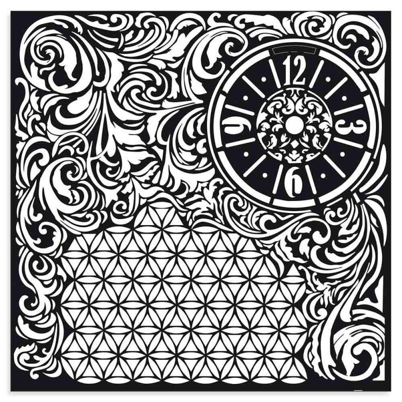 Pochoir décoratif épais Stamperia papiers peints 30x30cm