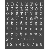 Pochoir décoratif Stamperia Alphabet et chiffres 20x25cm 