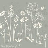 Pochoir décoratif Annie Sloan Meadow Flowers Stencil A3 Design