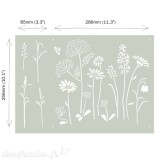 Pochoir décoratif Annie Sloan Meadow Flowers Stencil A3 Design