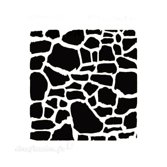 Pochoir plastique mur de pierres 16x16cm