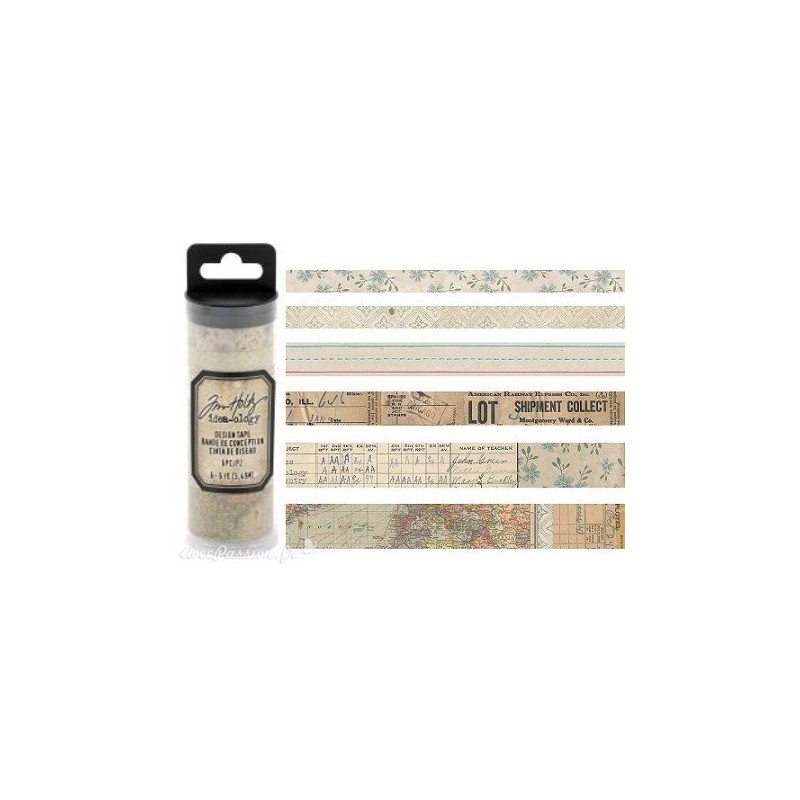 Masking tape Tim Holtz Elémentaire 6 rouleaux 5.49m idea-ology