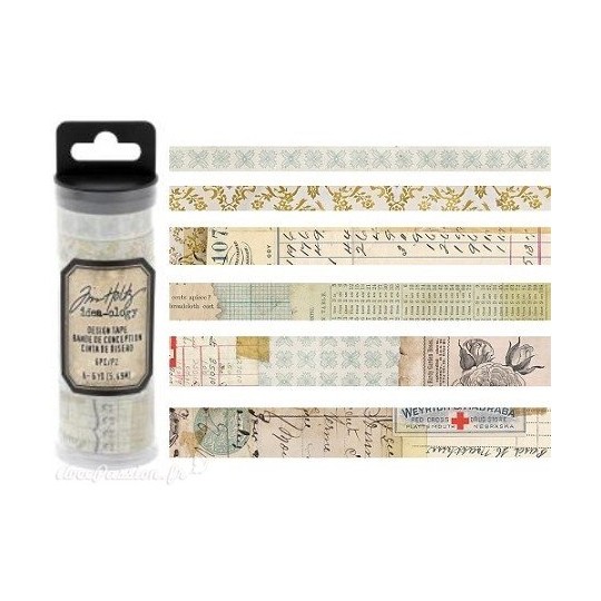 Masking tape Tim Holtz Récupéré 6 rouleaux 5.49m idea-ology