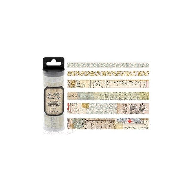 Masking tape Tim Holtz Récupéré 6 rouleaux 5.49m idea-ology