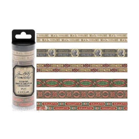 Masking tape Tim Holtz Humidor 6 rouleaux 5.49m idea-ology