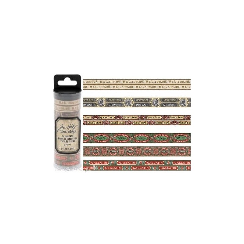 Masking tape Tim Holtz Humidor 6 rouleaux 5.49m idea-ology