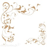 Pochoir décoratif Filigrane -02030- 20x20cm - 14,1x13,6cm
