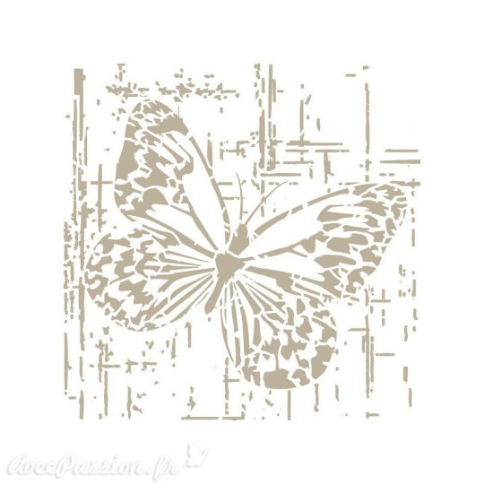 Pochoir décoratif Butterfly 12x12cm