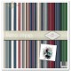 Papier scrapbooking Retro stripes assortiment 1 tag + 10 feuilles 30x30