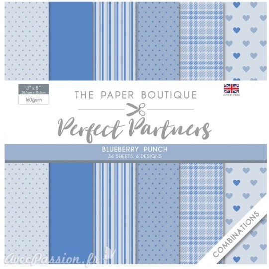 Papier scrapbooking Paper Boutique Perfect partners paper pad Blueberry punch
