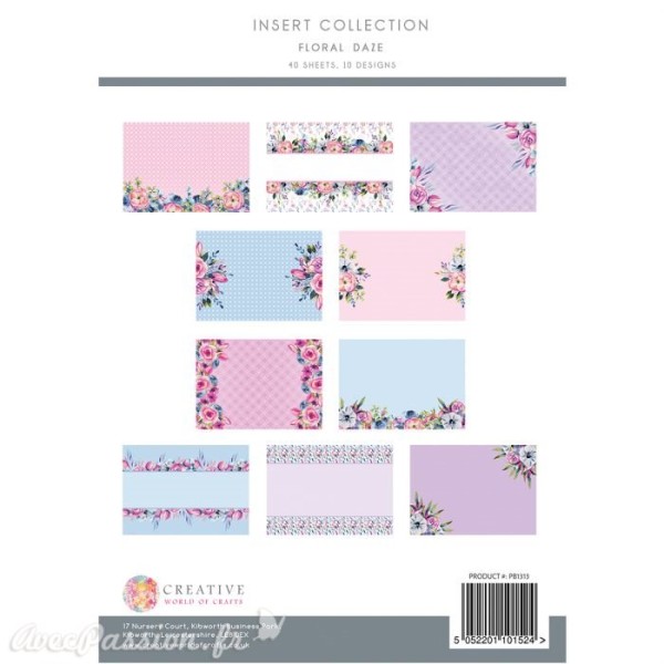 Papier scrapbooking Paper Boutique Floral daze insert