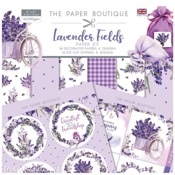 Papier scrapbooking Paper Boutique Lavender fields Paper kit