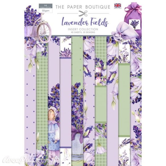 Papier scrapbooking Paper Boutique Lavender fields Insert Collection